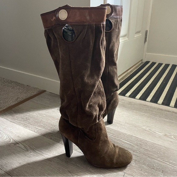 Michael Kors Slouchy Suede Leather Knee High Boots Size 10 - Picture 1 of 9